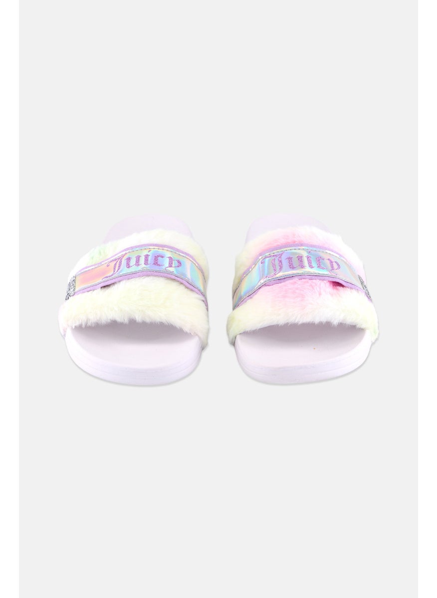 Juicy Couture Women Stitches Slip On Slides, White  - Image 4