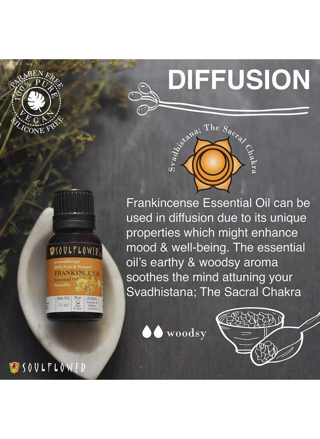 Soulflower Frankincense Essential Oil- Pure, Organic, Natural & Undiluted Therapeutic Grade Essential Oil| Healthy Hair, Face, Skin Wrinkles, Scalp, Control Acne| Boswellia Genus -Chemical Free|15Ml  - Image 5