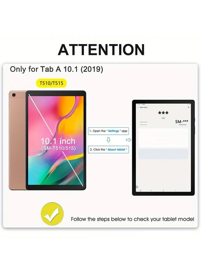 Silk Golden Case For Samsung Galaxy Tab A 10 1 2019 T510 T515 T517 Tri Fold Stand Cover - Image 3