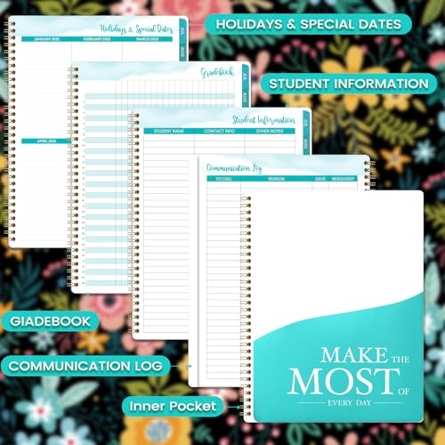 Journaltastic Teacher Planner 2025-2026 - Teacher Lesson Planner 2025-2026, from July 2025 to June 2026, 8.5" x 11", Spiral Bound Planners, Weekly & Monthly Planners with Colourful Monthly Tabs - Image 5