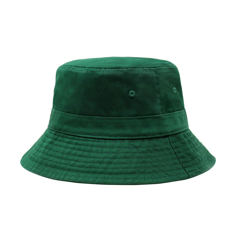 CHOK.LIDS Hot Summer Bucket Hat - Trendy Cotton Sun Hat for Beach, Golf, Fishing - Fun Outdoor Vacation Boonie for Men and Women (Hunter Green) - Image 1