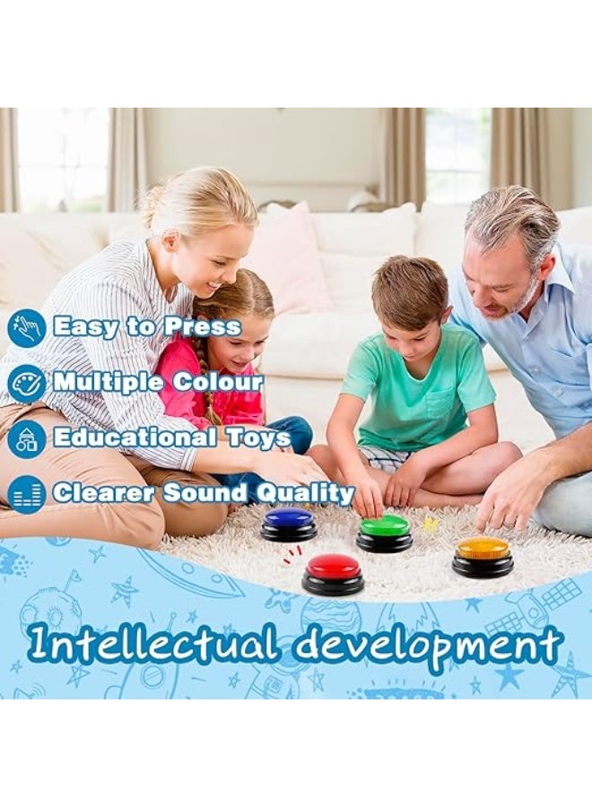 4 Pack Game Show Buzzers, Answer Buzzers for Classroom, Nteractive Game Buzzer, Great for Trivia Games and Family Game for Kids Ages 4-10 - Image 4