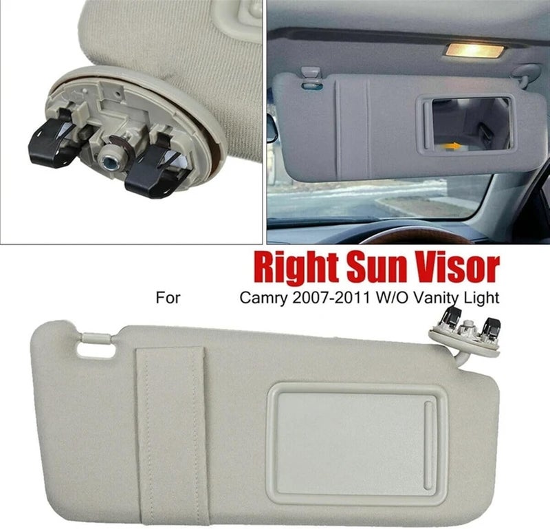 QASULER Beige Sun Visor for Toyota Camry 2006-2011 - Image 5