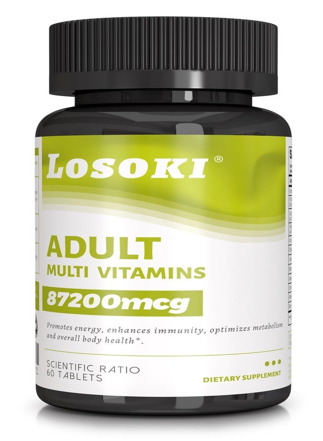 Losoki Adult Multi Vitamins - Comprehensive Daily Multivitamin Supplement for Men and Women - 60 Tablets for Enhanced Energy, Vitality, and Immune Support - Image 1