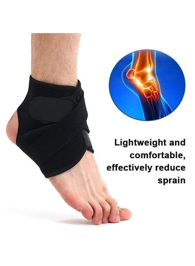 1 Pair Ankle Support Brace, Breathable Neoprene Sleeve, Adjustable Wrap, Foot Sleeve for Arch, Ankle Support for Sprained Foot, Tendonitis, Plantar Fasciitis - Image 2