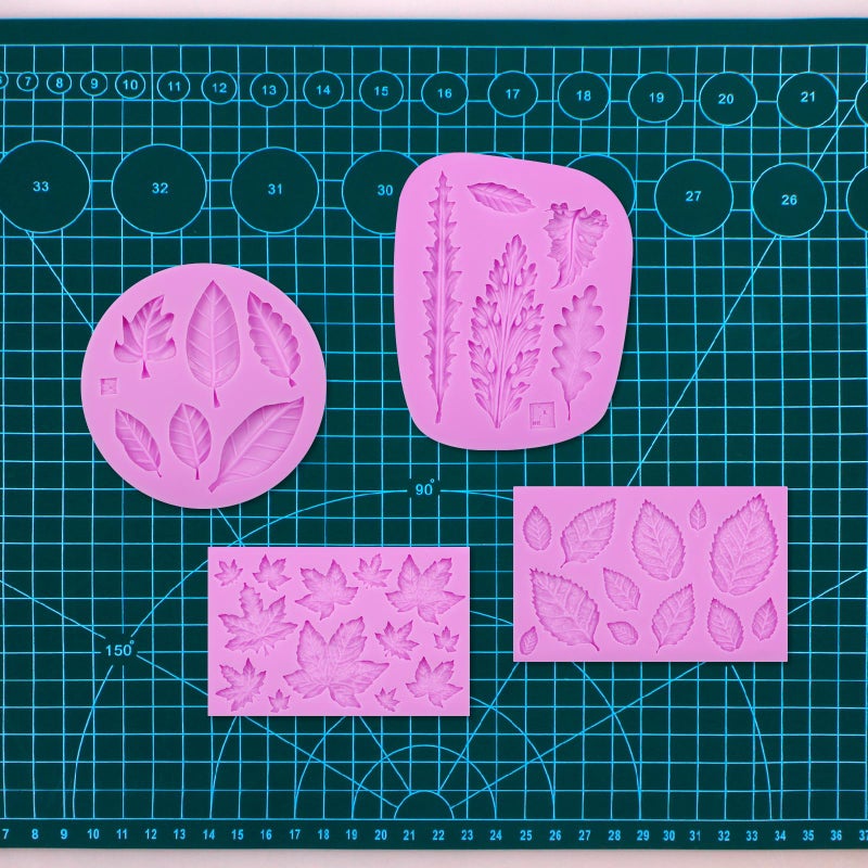 acvcatto Leaf Fondant Silicone Molds  Maple Leaf Cake Mold  Fern Leaves Chocolate Baking Mold for Cake Decoration Cupcake Topper Candy Sugar Craft Gum Paste Clay Resin - Image 5
