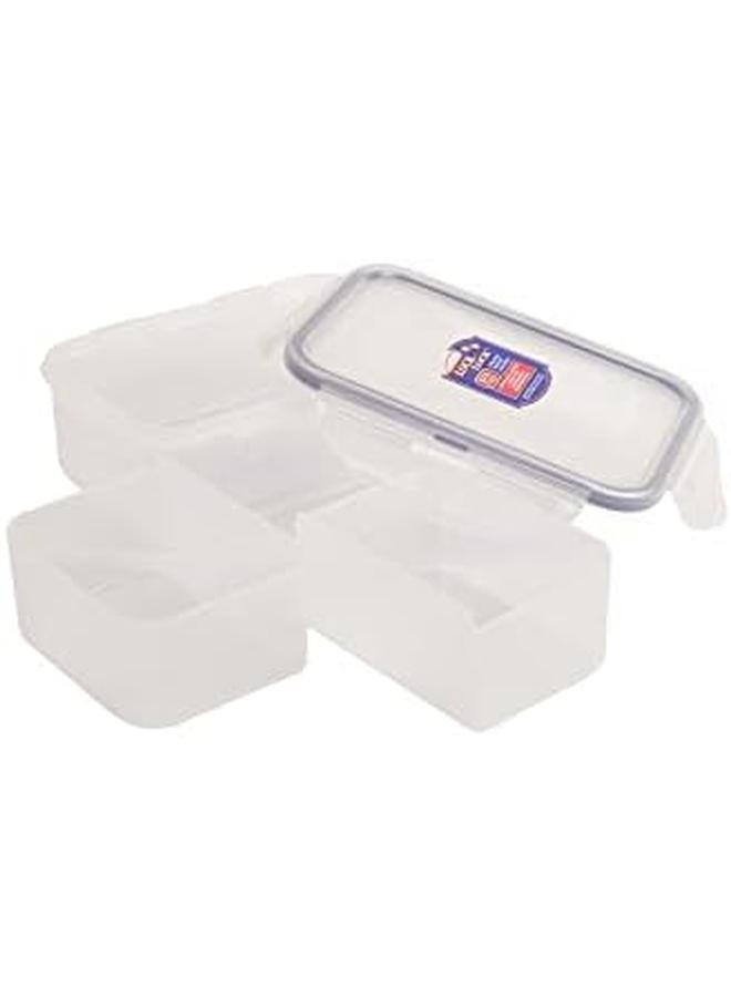 لوك اند لوك حافظة طعام مستطيلة مع فواصل 460 مل Hpl814C - Image 4