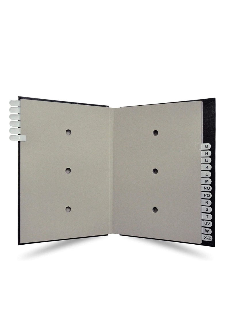 FIS Signature Book, Vinyl Material Cover, 20 Sheets (A-Z), Black Color, 240 x 340 mm - FSCLA-Z - Image 2