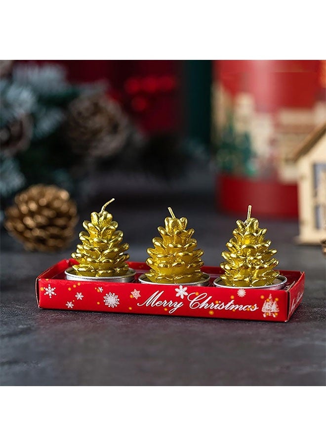 JCB CHIC 2pcs Christmas Flameless Candles，Christmas Scented Candles, Smokeless Clean Burning, Cotton Wick,Mini Jar Candles for Holiday Gifts, Home Decor, Christmas Party Favors - Image 1