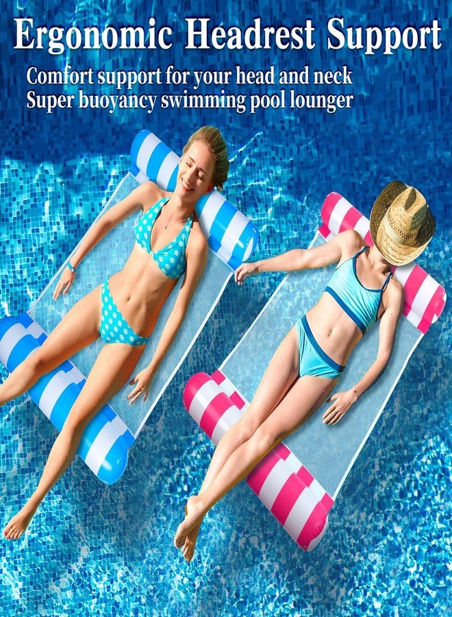 Auspicious Rain 3 Pack Upgrated Water Pool Floats, 4-in-1 (Hammock, Saddle, Lounge Chair, Drifter) Multi-Purpose Water Pool Float, Non-Stick PVC Material - Image 5