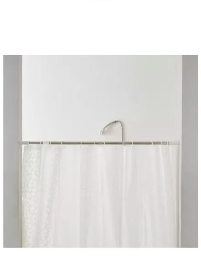 Stainless steel bathroom shower curtain rod with size 104-190cm - Image 4