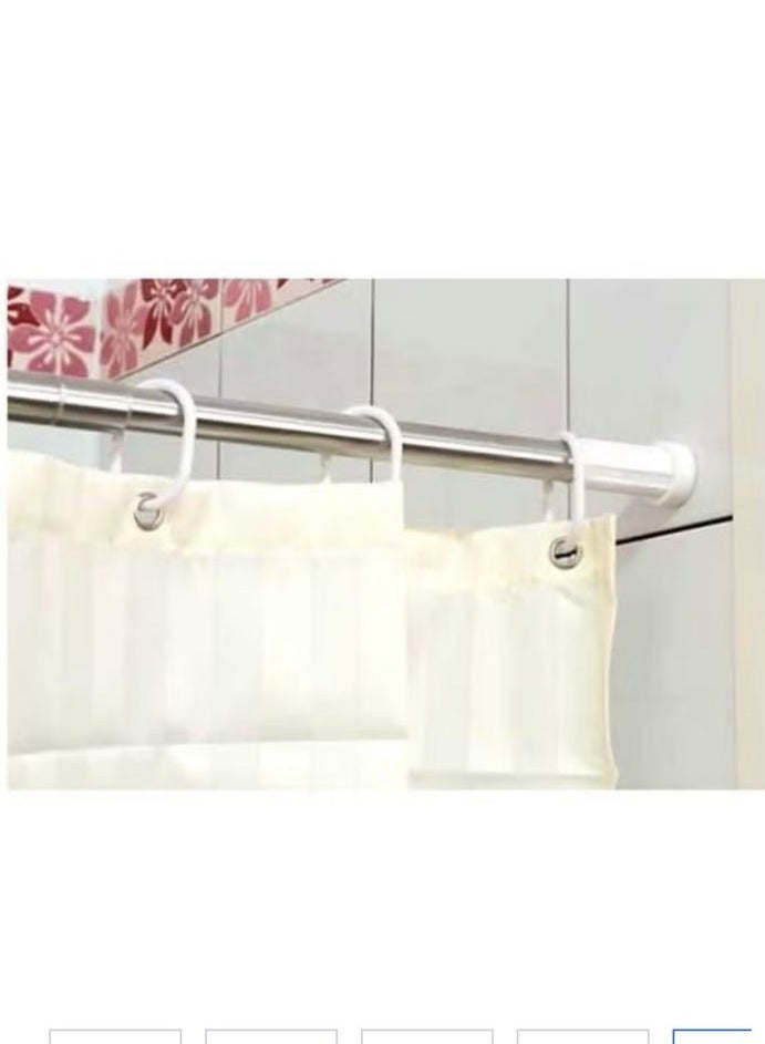 Stainless steel bathroom shower curtain rod with size 104-190cm - Image 2