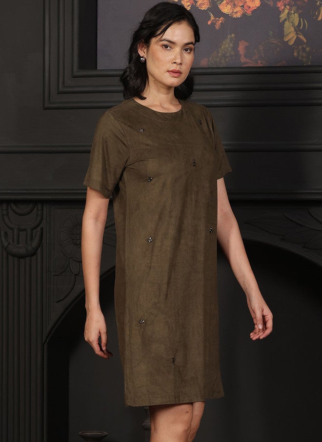 SALT ATTIRE Women Embellished T-shirt Dress - Image 3