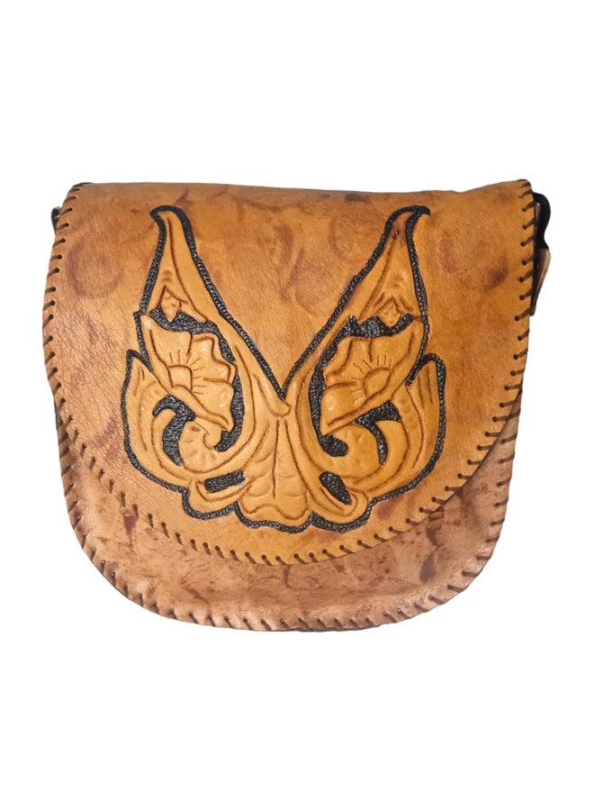 Sheer Fashionable Leather Crossbody Bag - Image 1