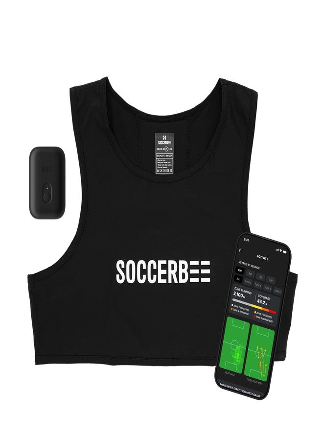 SOCCERBEE-BEE PRO 2 - Sports GPS Tracker & Vest for Outdoor Sports | 30days Trial Included & Subscription Requierd | Soccer Training Equipment | Fitness Tracker (Medium) - Image 1