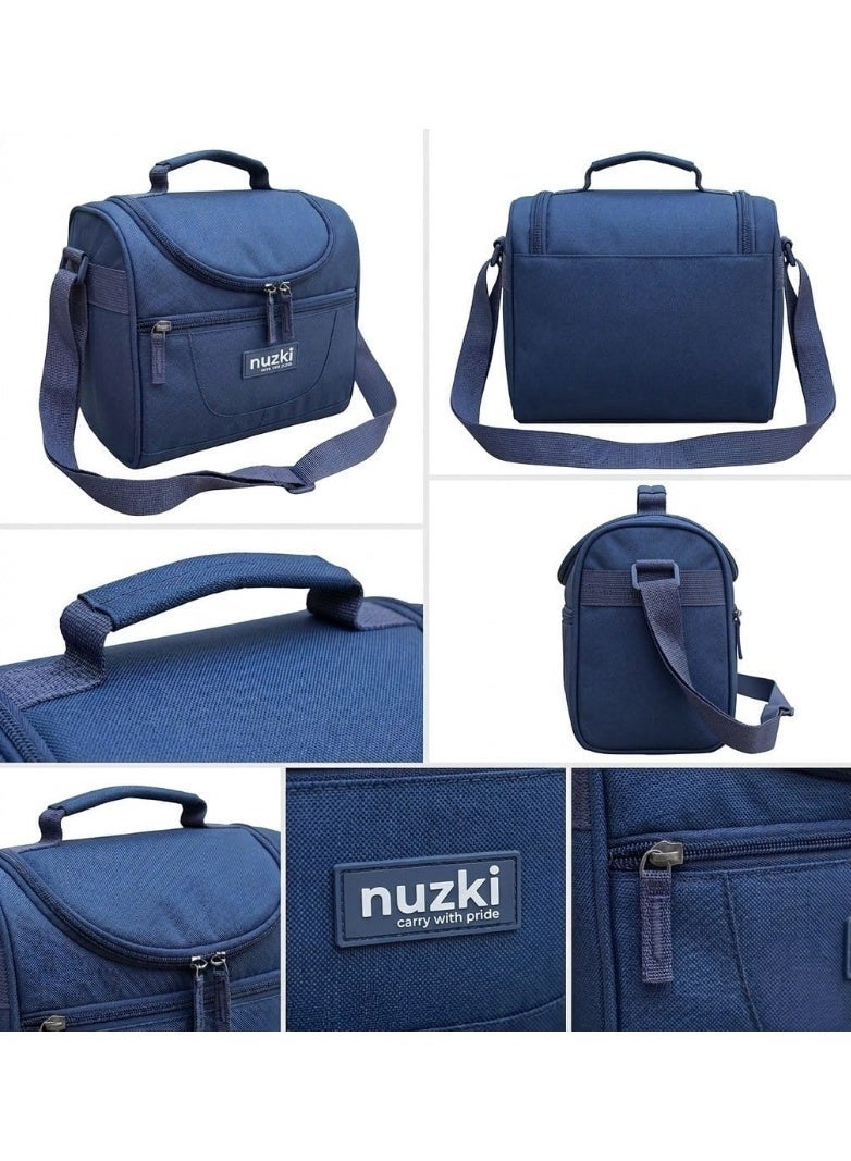 NUZKI Insulated Lunch Bag with Shoulder Strap – Leakproof Thermal Food Storage Cooler Bag for School, Office & Travel – Lightweight & Durable - Image 3