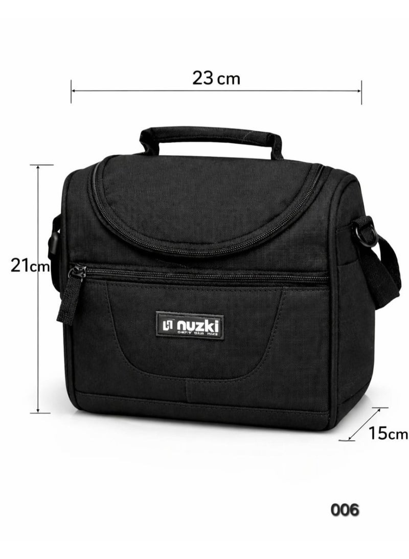 NUZKI Insulated Lunch Bag with Shoulder Strap – Leakproof Thermal Food Storage Cooler Bag for School, Office & Travel – Lightweight & Durable - Image 5