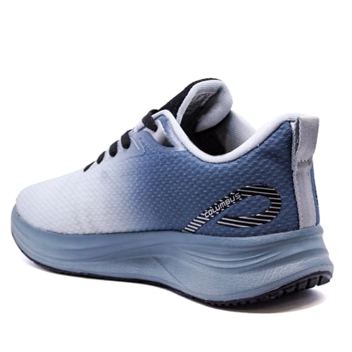 Columbus Wireless Running Shoes|Walking Shoes| Training & Gym Shoe | Outdoors Shoe for Men L.Gray & P.Blue (10) - Image 5