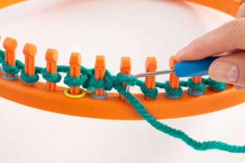 Authentic Knitting Board 'Premium' Chunky Round Knitting Looms Set, 5/8" Large Gauge KB Looms (3 Loom Set) - Image 5