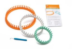 Authentic Knitting Board 'Premium' Chunky Round Knitting Looms Set, 5/8" Large Gauge KB Looms (3 Loom Set) - Image 2