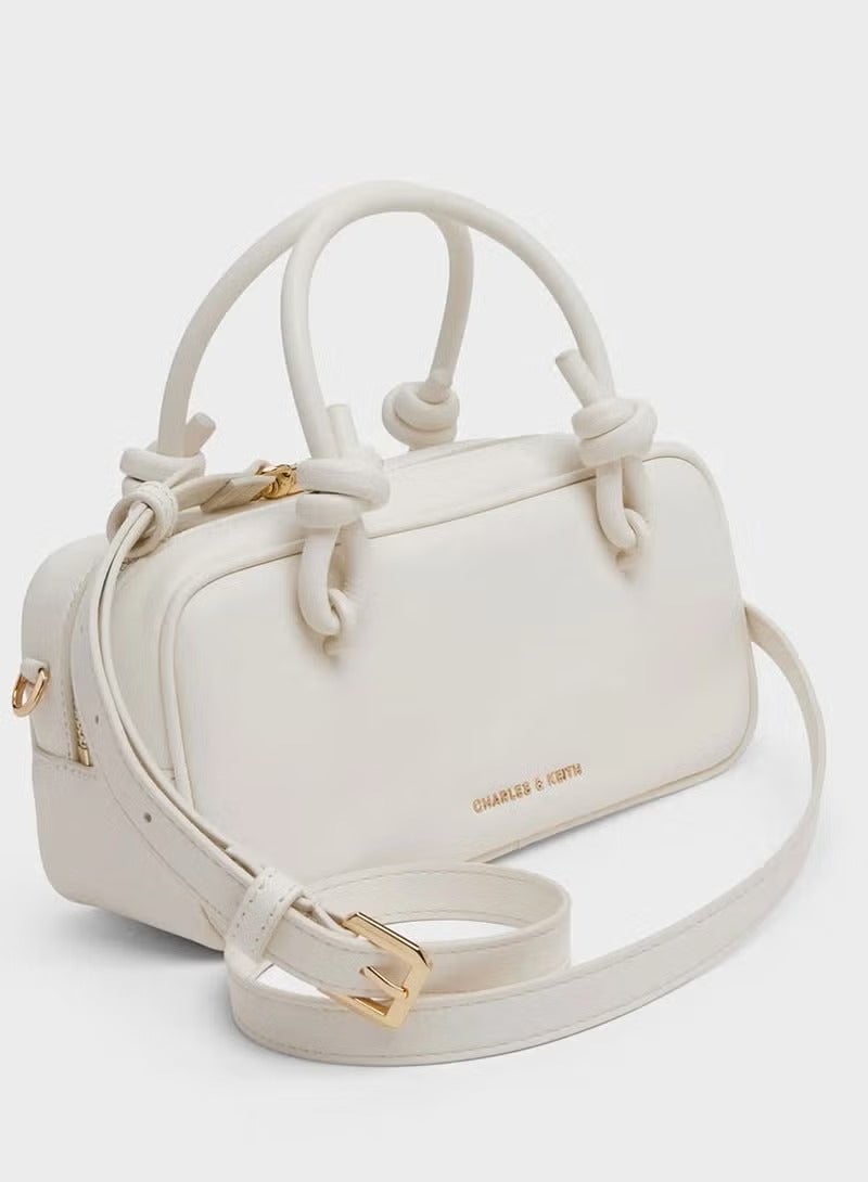 Charles & Keith Sammie Knotted-Handle Elongated Bag - Image 3