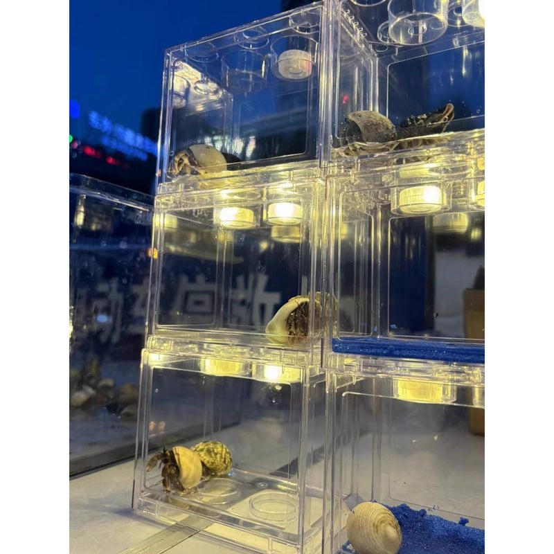 حوض أسماك شفاف من كتل البناء المتشابكة والقابلة للتكديس لموائل الأسماك والزواحف - Image 3