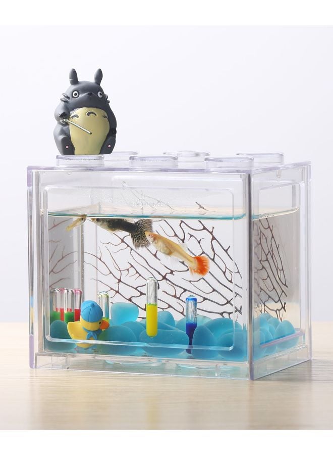 حوض أسماك شفاف من كتل البناء المتشابكة والقابلة للتكديس لموائل الأسماك والزواحف - Image 2