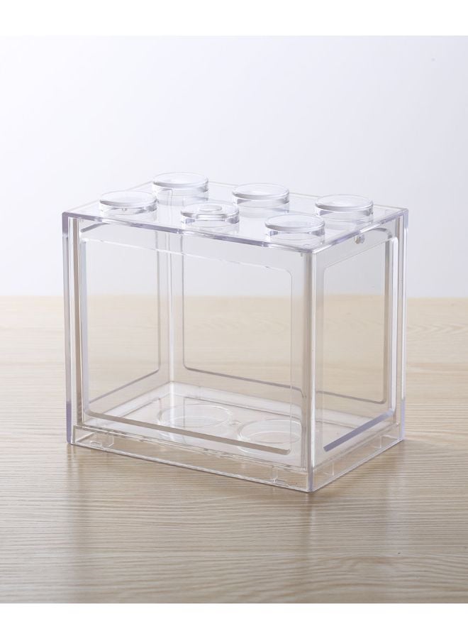 حوض أسماك شفاف من كتل البناء المتشابكة والقابلة للتكديس لموائل الأسماك والزواحف - Image 1