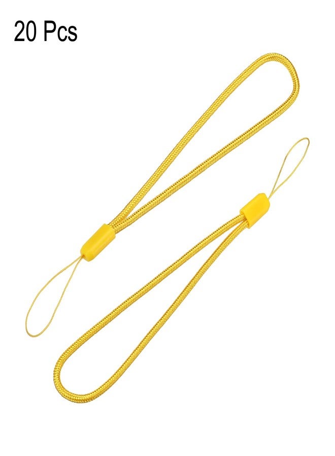 MECCANIXITY Universal Nylon Cord Lanyards, 18cm Soft Woven Hand Wrist Strap String for Bottle, Flashlight, Cellphone, Yellow Pack of 20 - Image 3