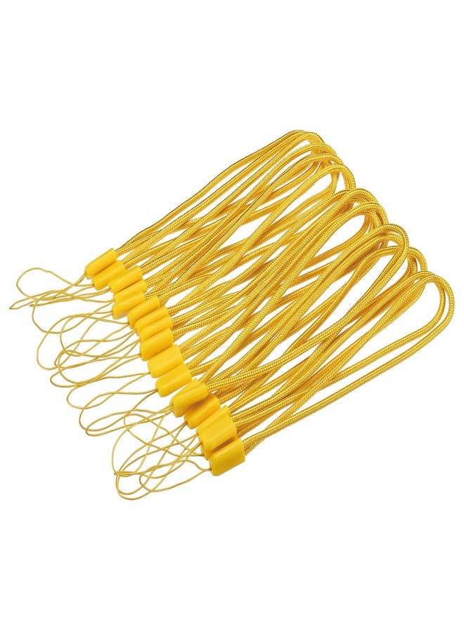 MECCANIXITY Universal Nylon Cord Lanyards, 18cm Soft Woven Hand Wrist Strap String for Bottle, Flashlight, Cellphone, Yellow Pack of 20 - Image 1