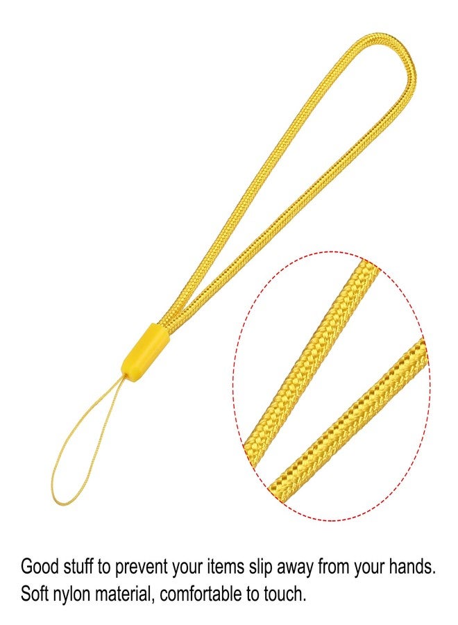 MECCANIXITY Universal Nylon Cord Lanyards, 18cm Soft Woven Hand Wrist Strap String for Bottle, Flashlight, Cellphone, Yellow Pack of 20 - Image 4