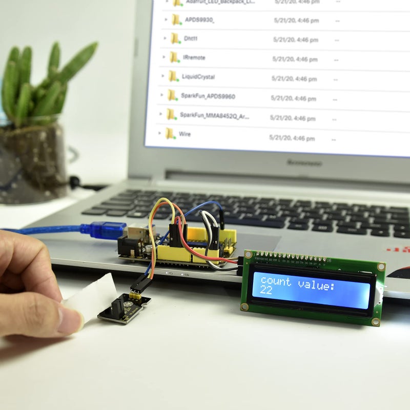 Keyestudio مجموعة بدء تشغيل وحدات المستشعرات KEYESTUDIO 48 لأردوينو مع شاشة LCD، ريل 5 فولت، صوت، وحدات LED، محرك سيرفو، مستشعر حركة، مستشعر ضغط، مستشعر غاز، إلخ. البرمجة للمبتدئين والكبار المتعلمين - Image 3