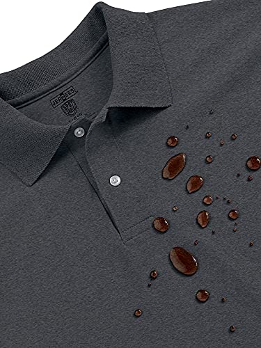 Jerzees Men's SpotShield Stain Resistant Polo Shirts (Short & Long, Short Sleeve-Maroon, X-Large - Image 4