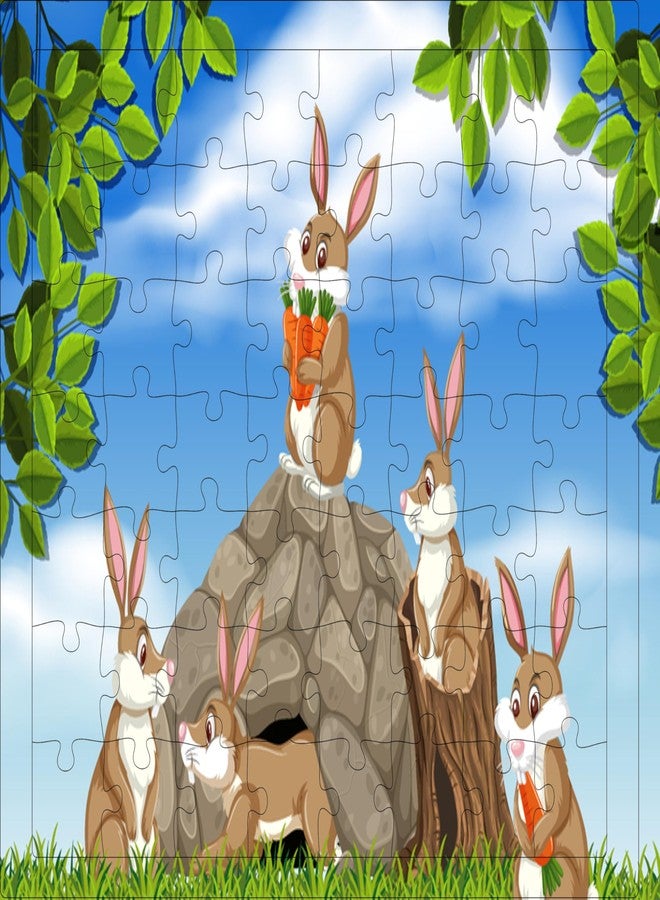 Fiddlys 54 Pcs Wood Jigsaw Puzzles for Kids & Children Age 6+ Double Layered Wooden Puzzles with Bright Front & Back Print Puzzle for Kids-Educational Toy (Pet Animals Pack of 3) - Image 4