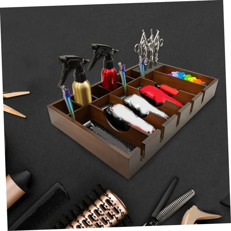 Stain resistant GANAZONO 1Pc Solid Wood Hair Cutter Organizer Hair Salon Storage Box with Capacity Design for Neat Tool Management Barbershops and Salons Closed & open space compatible Light & sturdy Classic modern blend design Flexible use switching Regular scheduled transit Transparent body Changing environment compatible Gulf market trial optimized design Sufficient order stock Gulf market standard build Personal & public compatible Stable base Globally trusted affordable quality Assorted color options Gulf standard sizing alternatives Universal design Cross-material combo compatible Multi-style matching design All-season available stock Repeated assemble detach compatible KSA standard compatible design Minimal design Multiple local stock source Long term use design - Image 3