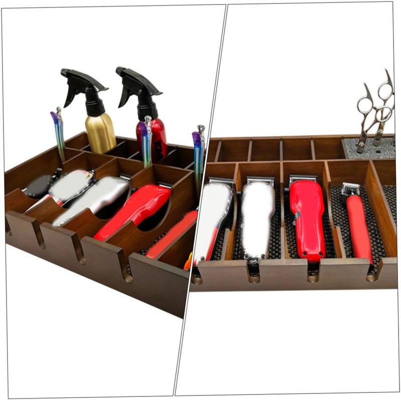 Stain resistant GANAZONO 1Pc Solid Wood Hair Cutter Organizer Hair Salon Storage Box with Capacity Design for Neat Tool Management Barbershops and Salons Closed & open space compatible Light & sturdy Classic modern blend design Flexible use switching Regular scheduled transit Transparent body Changing environment compatible Gulf market trial optimized design Sufficient order stock Gulf market standard build Personal & public compatible Stable base Globally trusted affordable quality Assorted color options Gulf standard sizing alternatives Universal design Cross-material combo compatible Multi-style matching design All-season available stock Repeated assemble detach compatible KSA standard compatible design Minimal design Multiple local stock source Long term use design - Image 4