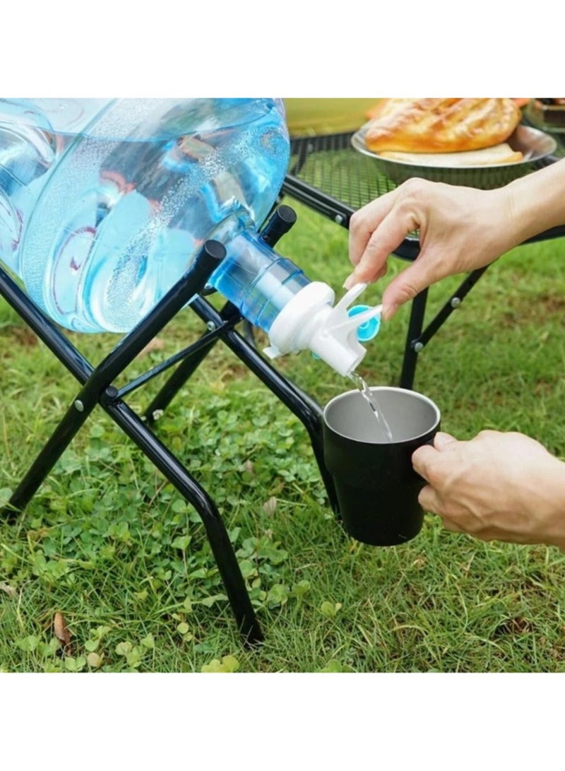 فيو حامل زجاجة مياه، رف إبريق تبريد، رف تخزين زجاجات المياه بسعة 5 جالون، قابل للفصل، حامل زجاجة مياه من الكروم شديد التحمل، حامل حامل العلبة مع حامل رف زجاجة بمستوى واحد - Image 5