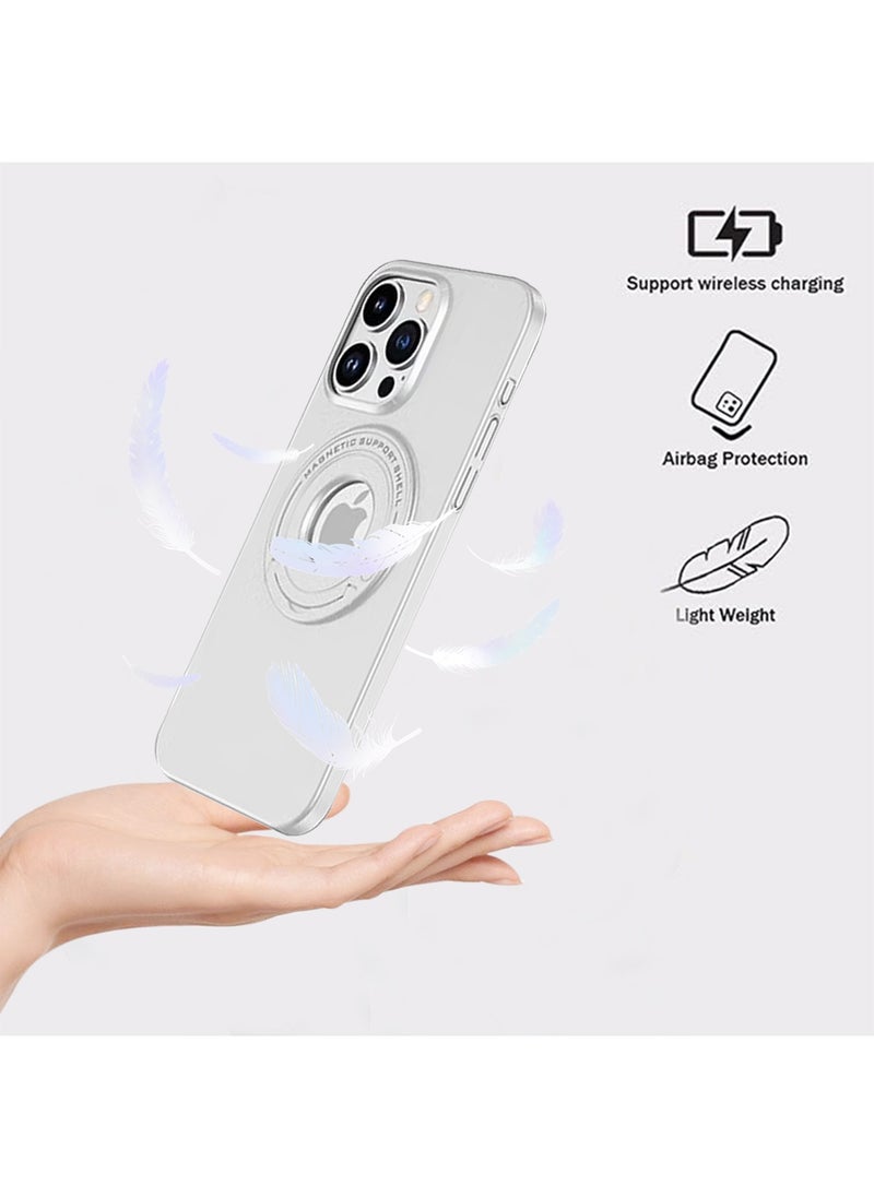 X-level - iPhone 15 Pro Max MagSafe Case Cover Protector Protection With Magnetic Wireless Charging Back Invisible Ring Stand Mobile Phone Holder Kickstand Cell Anti-scratch Anti-drop Shockproof Cover Accessory - Image 1