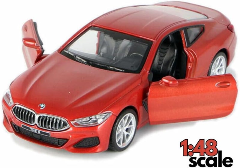MSZ D-power – BMW M850i - Orange| Die-Cast Replica, Ultimate Collector's Item, Race Cars | Toy Vehicles, Metal Toy Car Model - Pull Back Collection | Size - 1:64, For Kids 3+ - Image 3