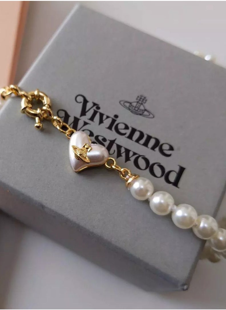 Vivienne Westwood Heart Pearl Necklace  - Image 5