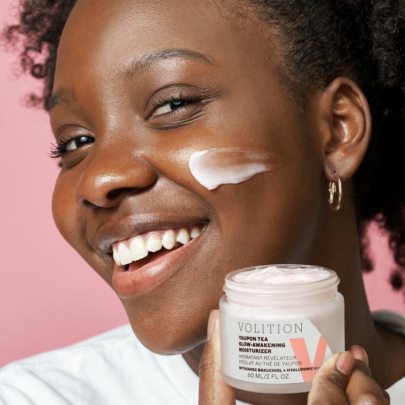 Volition Beauty Yaupon Tea Glow-Awakening Moisturizer with Bakuchiol + Hyaluronic Acid | Caffeinated Facial Cream Energizes Tired Skin | Natural Retinol Alternative Reduces Look of Wrinkles (2 fl oz) - Image 4