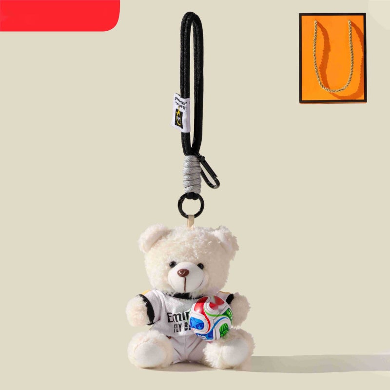 Cross-Border Fan Keychain with Cristiano Ronaldo, Real Madrid & World Cup Bear  Doll - Image 1