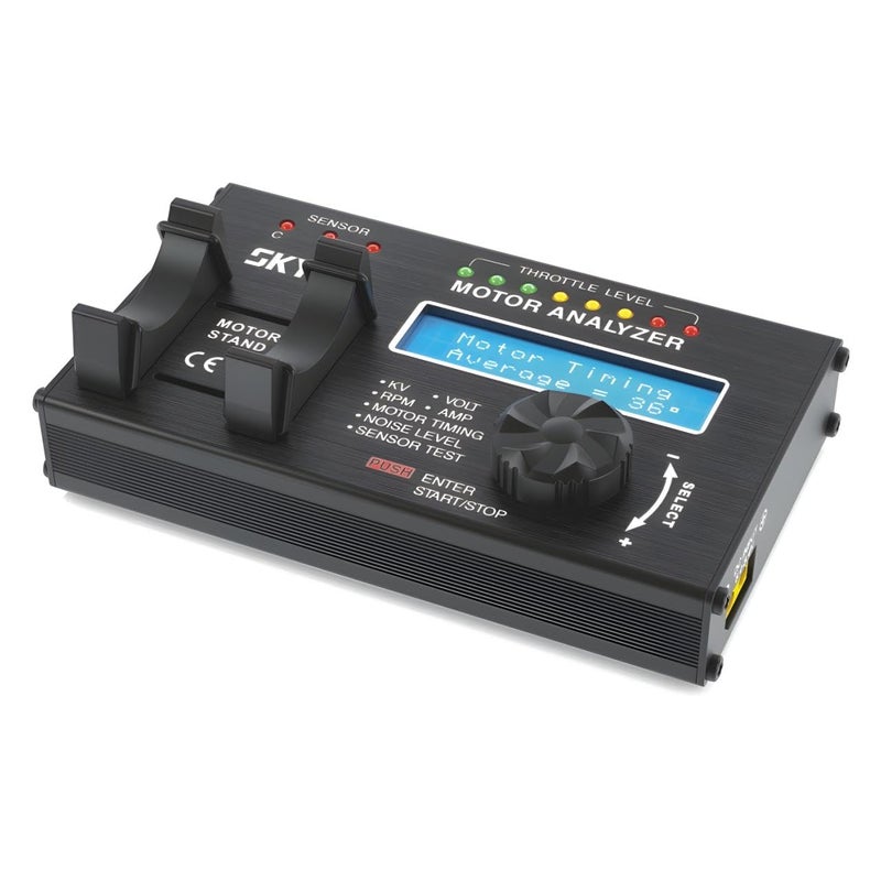 SkyRC Brushless Motor Analyzer Motor KV RPM Timing Measurement Hall Sensor Check Brushless Motor Tester with 2x16 Characters LCD Ideal for RC Hobby