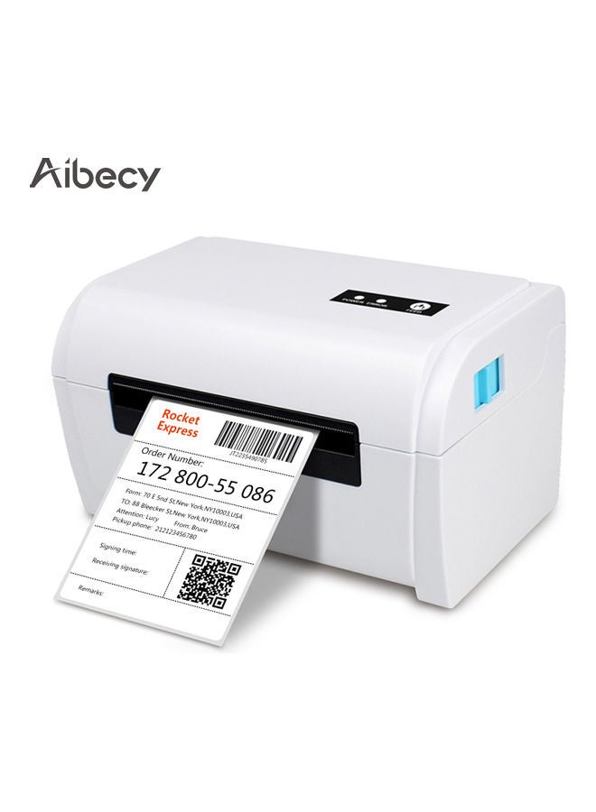 White USB BT Thermal Label Printer Connection - Image 4