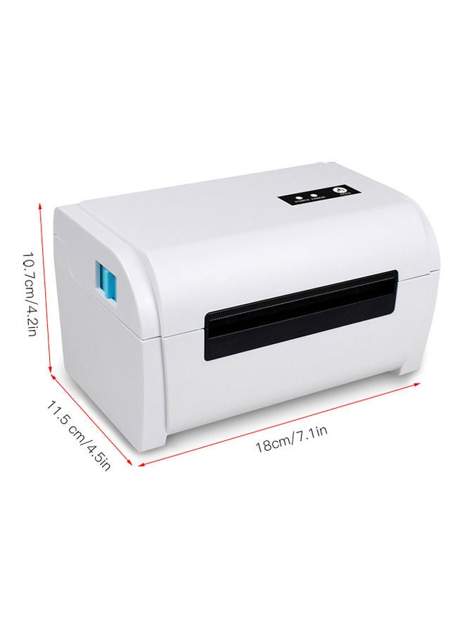 White USB BT Thermal Label Printer Connection - Image 1