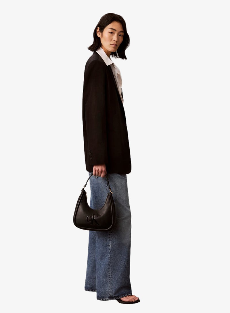 CALVIN KLEIN Embossed Monogram Crescent Bag - Image 4