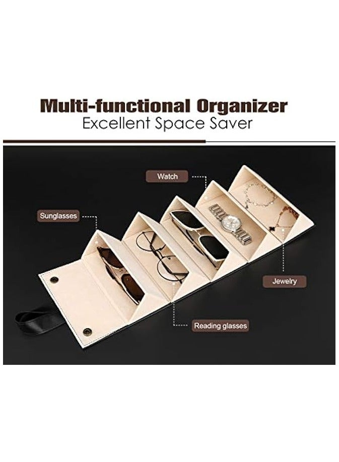 PROMASS Sunglasses Organizer 5 Slots Travel Glasses Case Multiple Pairs Eyeglasses Storage Box Hanging Eyewear Holder(1PACK,BLACK)  - Image 3