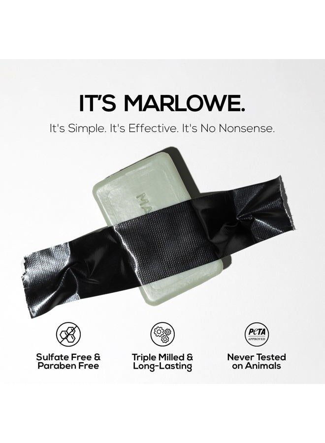 Marlowe No. 108 Lightly Exfoliating Soap Bar, 7oz, Polishing, Moisturizing & Cleansing Bar Soap for Men, Made with Natural Ingredients - Image 4
