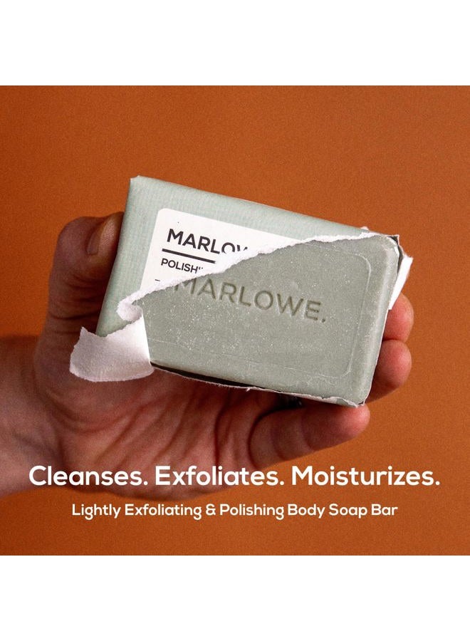 Marlowe No. 108 Lightly Exfoliating Soap Bar, 7oz, Polishing, Moisturizing & Cleansing Bar Soap for Men, Made with Natural Ingredients - Image 2