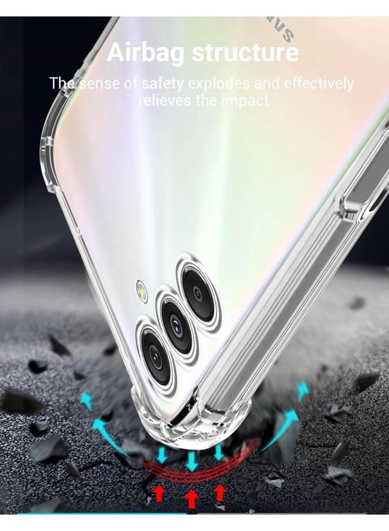 Case for Samsung Galaxy M34 5G Shockproof Anti-Scratch Transparent Cover for Shock Absorption with Soft TPU Bumper, Thin Soft Silicone TPU Case Clear - Image 5